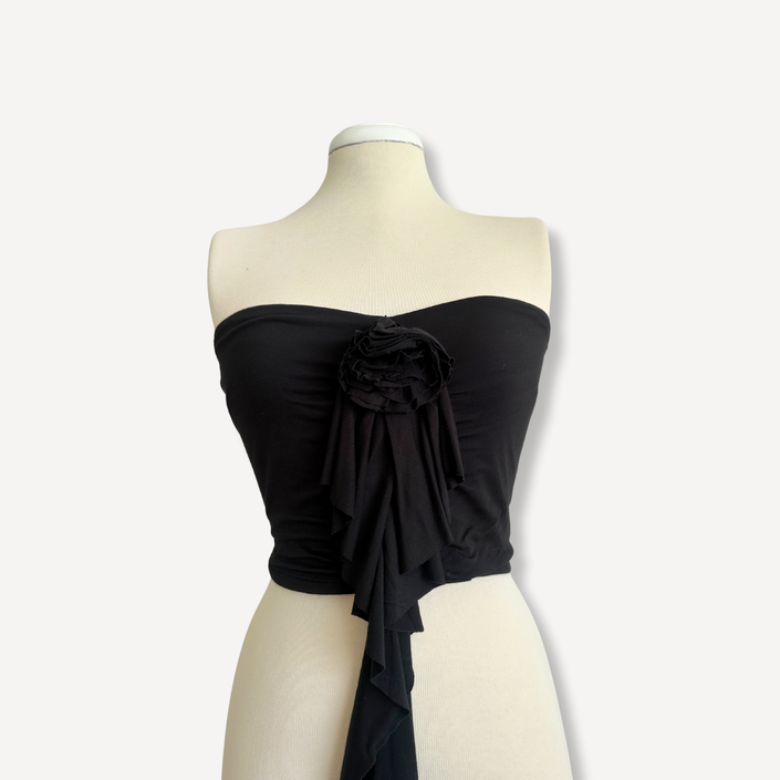 Rose Strapless Tube Top