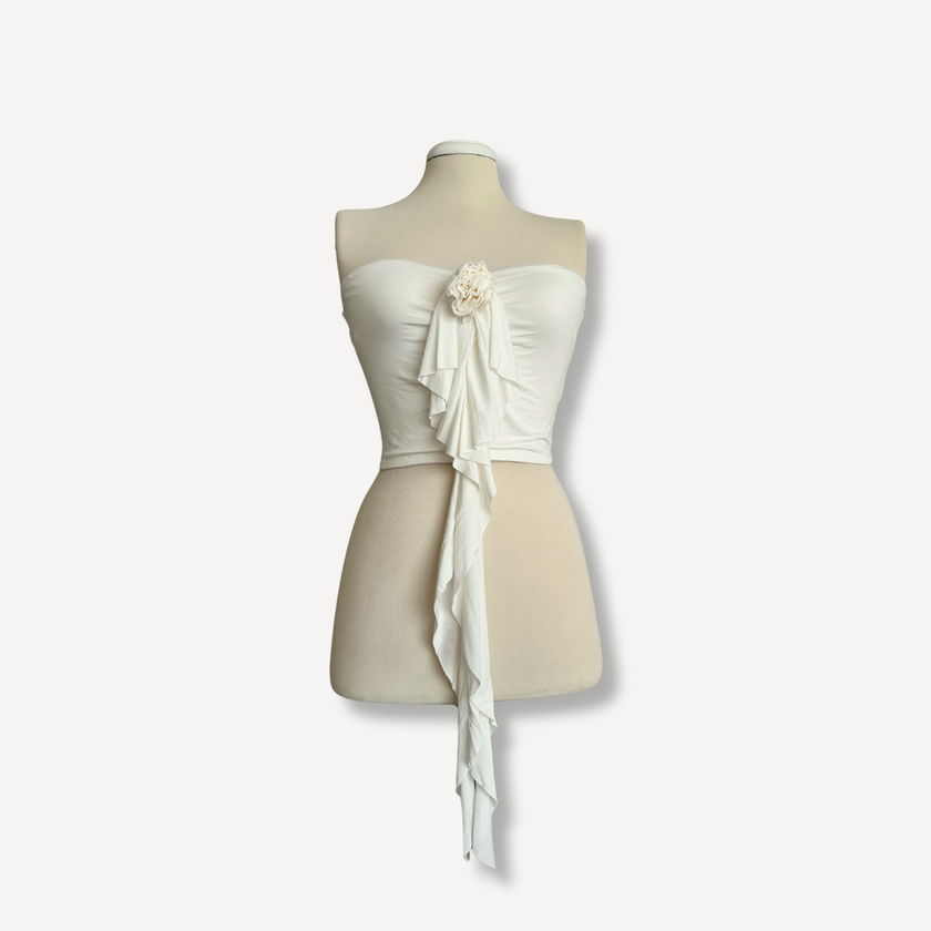 Rose Strapless Tube Top