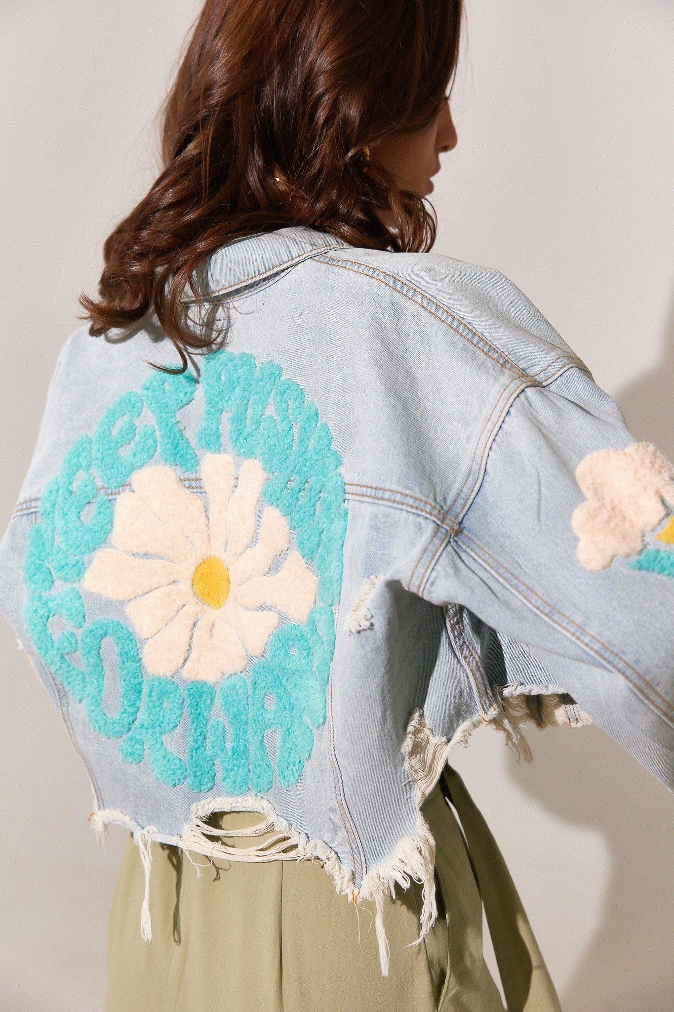 Sabina Cropped Denim Jacket