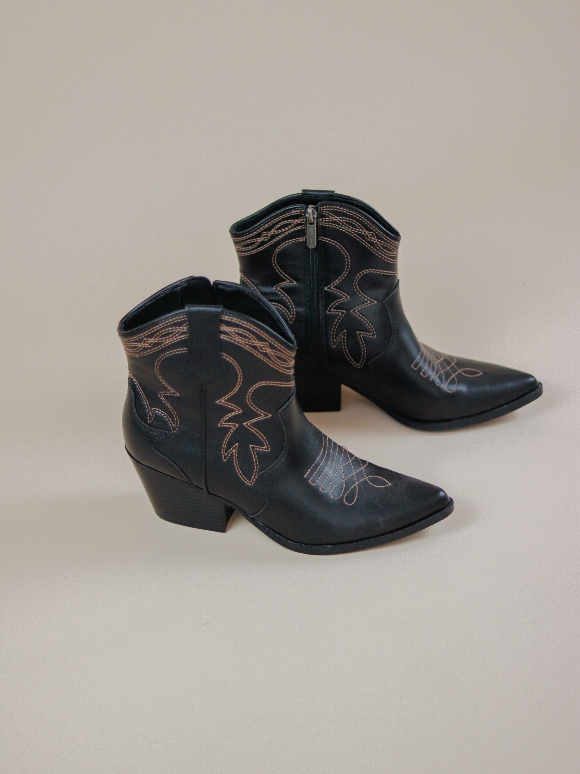 Natassia Cowgirl Ankle Boots